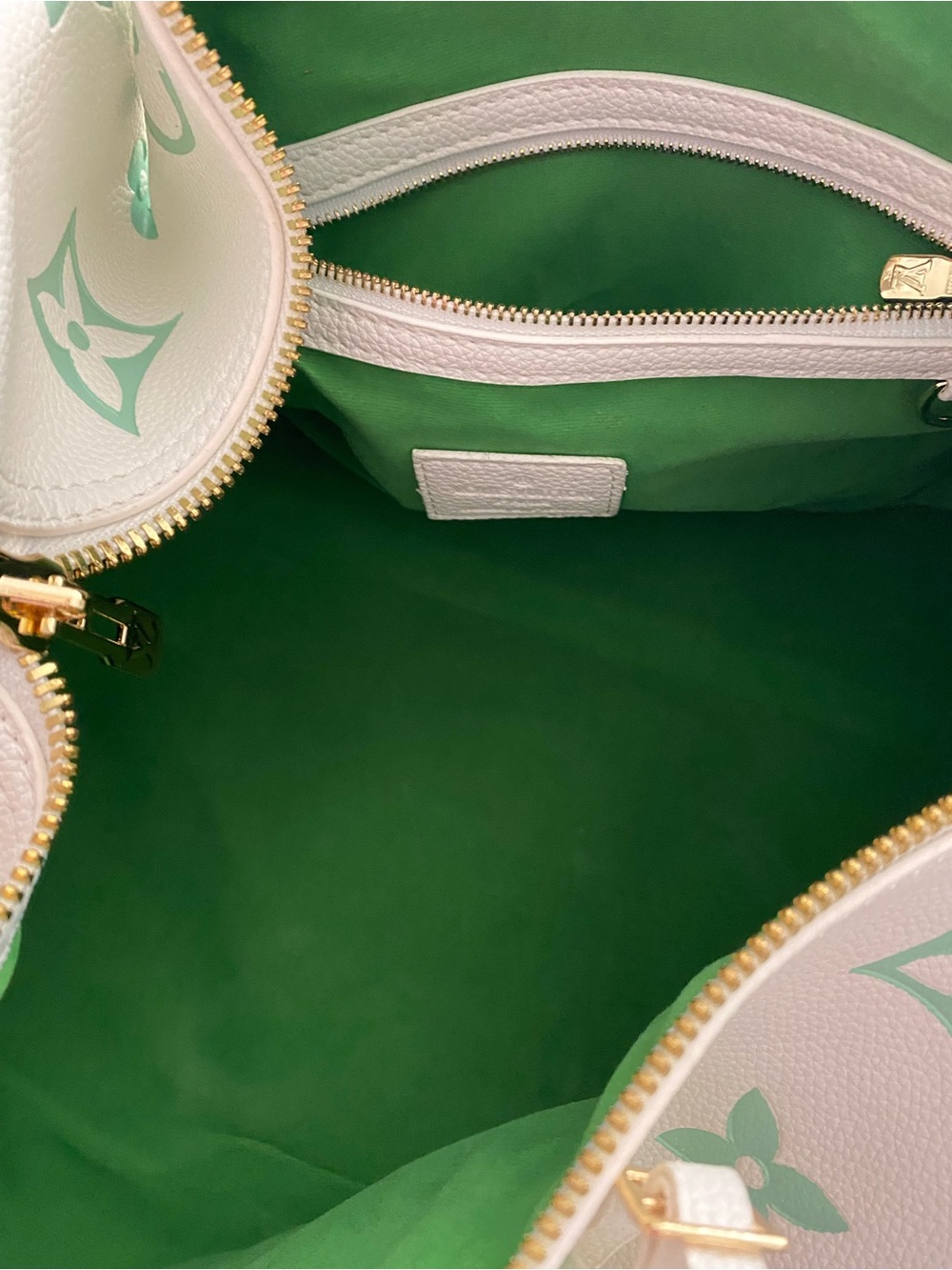 Louis Vuitton White & Mint Monogram Travel Duffel - Picture 13 of 14